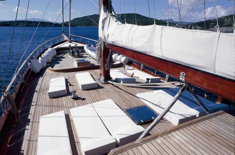Gulet Eylul Deniz II (aka ED II) -  Forward deck
