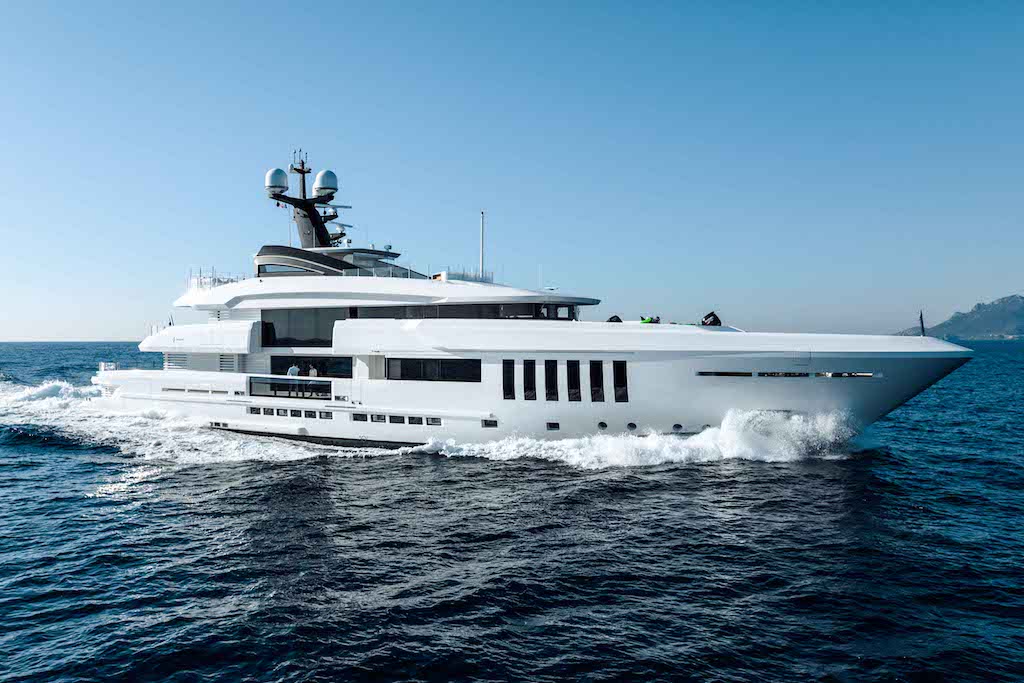 LUXURY CHARTER YACHT OURANOS PROFILE VIEW