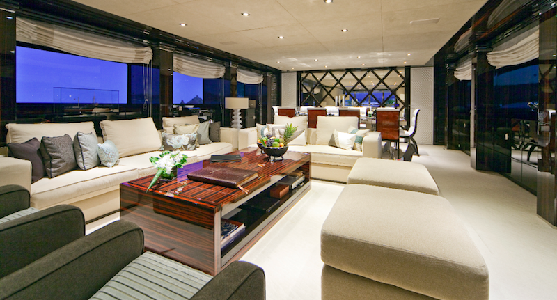 Luxury Charter Yacht MANIFIQ  Main Salon - Interior by Luca Dini Design