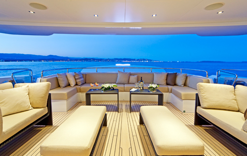 Luxury Charter Yacht MANIFIQ Aft deck 2