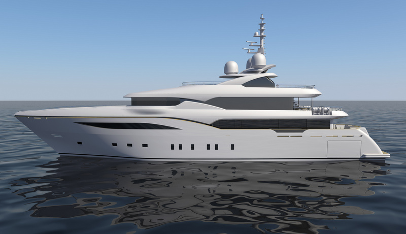 Luxury yacht Alfulk - side view