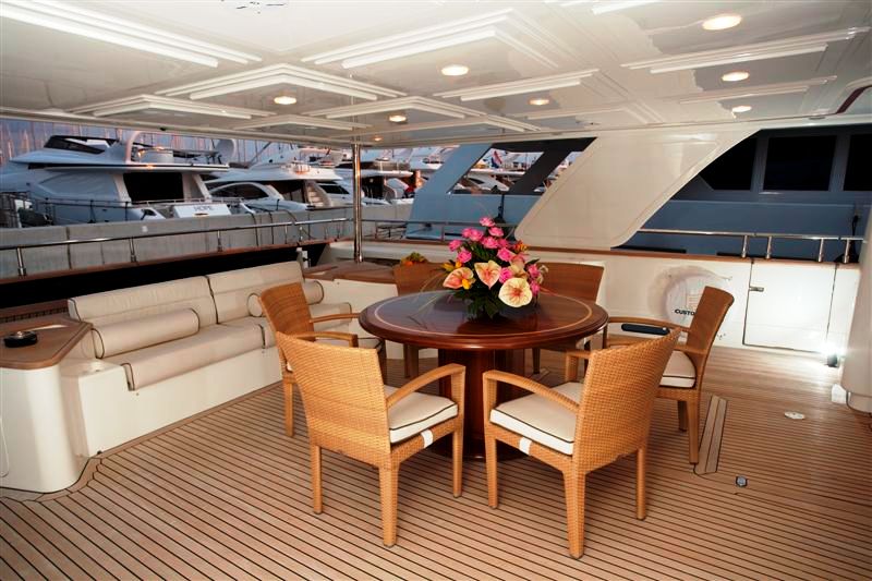 MARIA II of London -  Aft Deck Dining