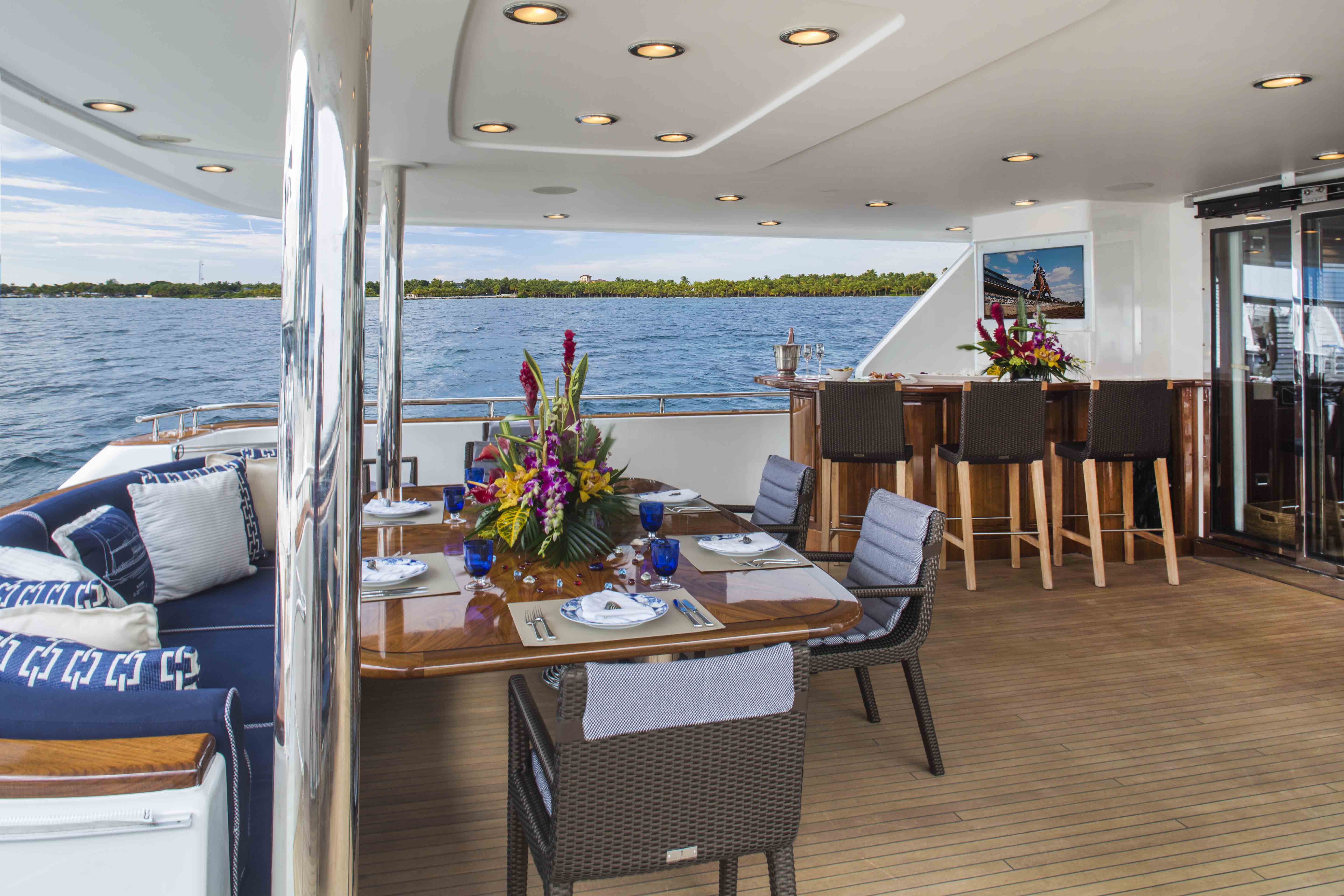 MY PLAN A - Aft deck dining and bar