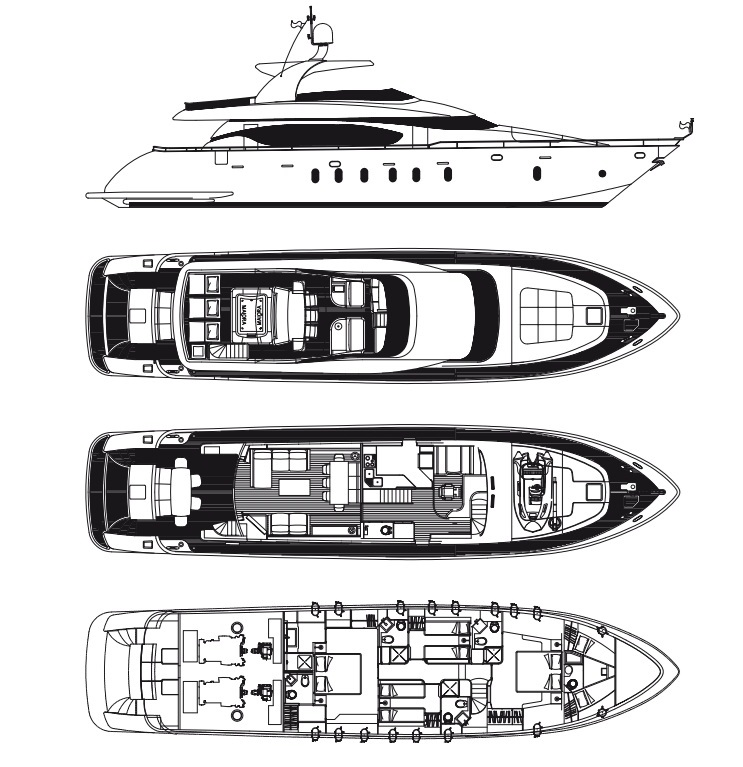 Maiora yacht LEX - Layout