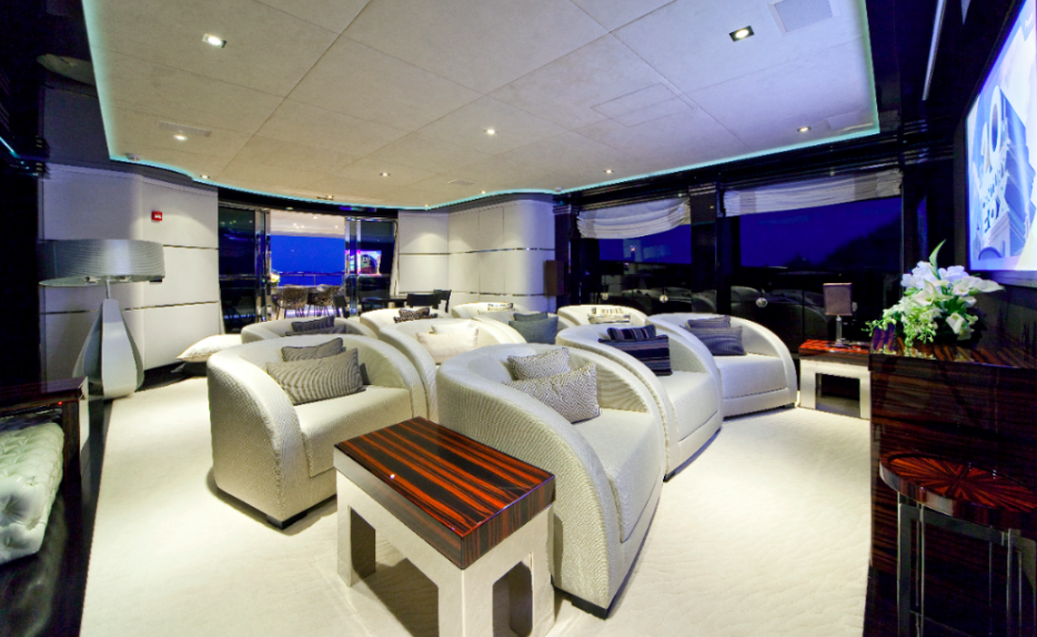 Mondomarine Manifiq Yacht - Cinema - Interior by Luca Dini Design