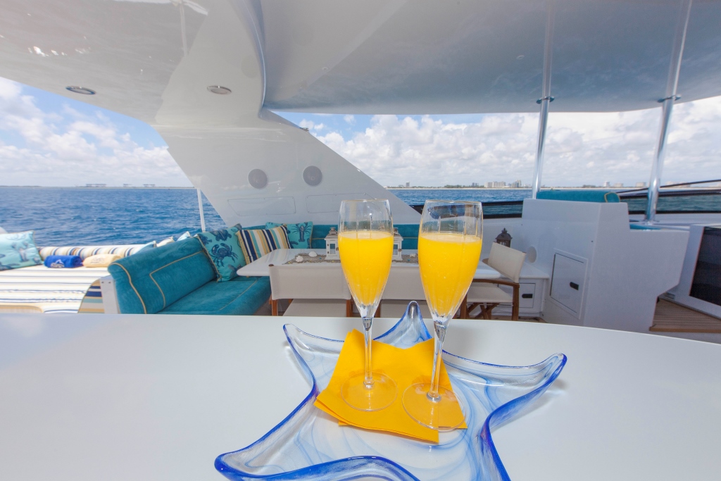 Motor Yacht ASPEN ALTERNATIVE - Sundeck drinks
