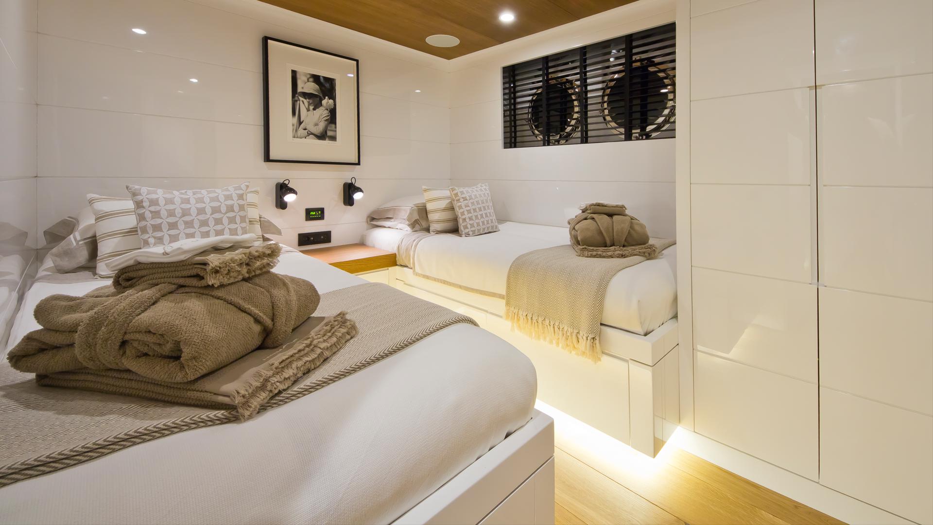 Motor Yacht Preference - twin cabin. Photo credit Tansu Yachts