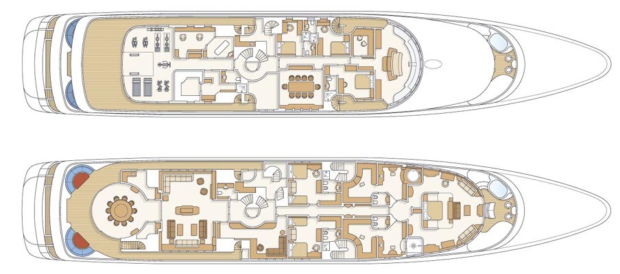 Motor Yacht Reverie - Layout Two
