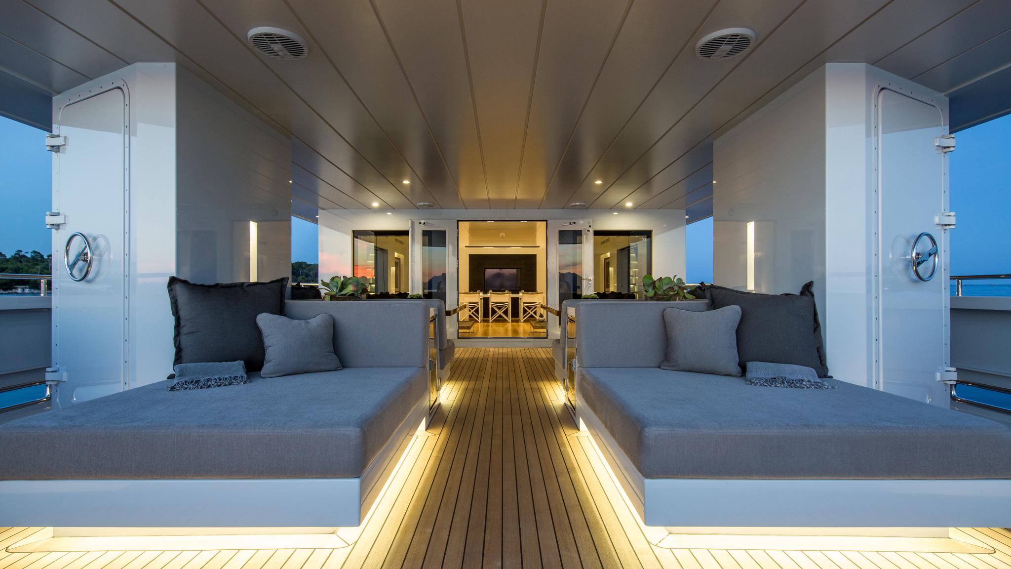 Motor Yacht Sexy Fish - exterior and interior living spaces- Tansu Yachts