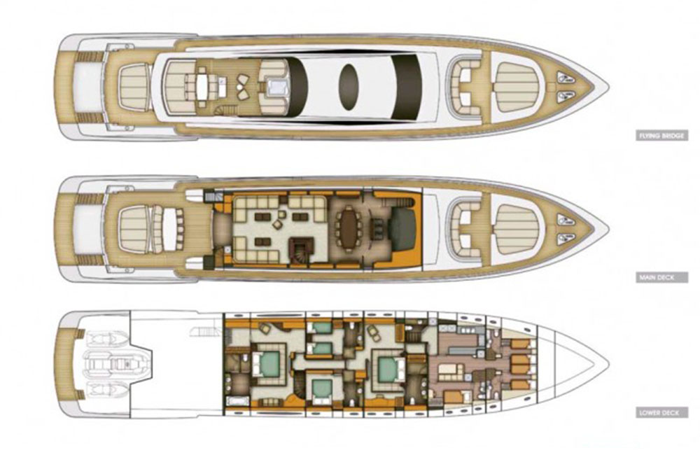 Motor yacht ANTELOPE III - Layout