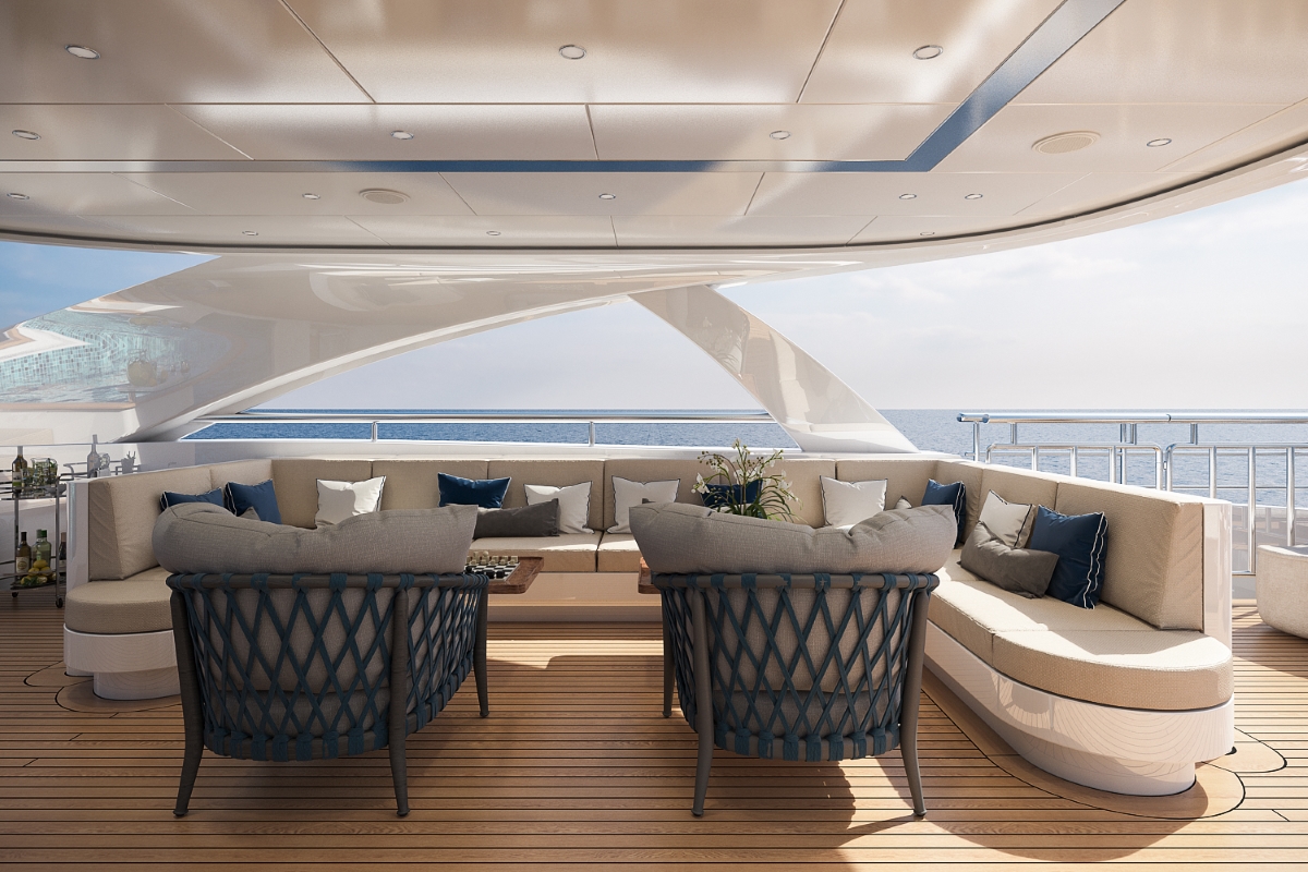 Motor yacht Bilgin 156- outdoor seating area