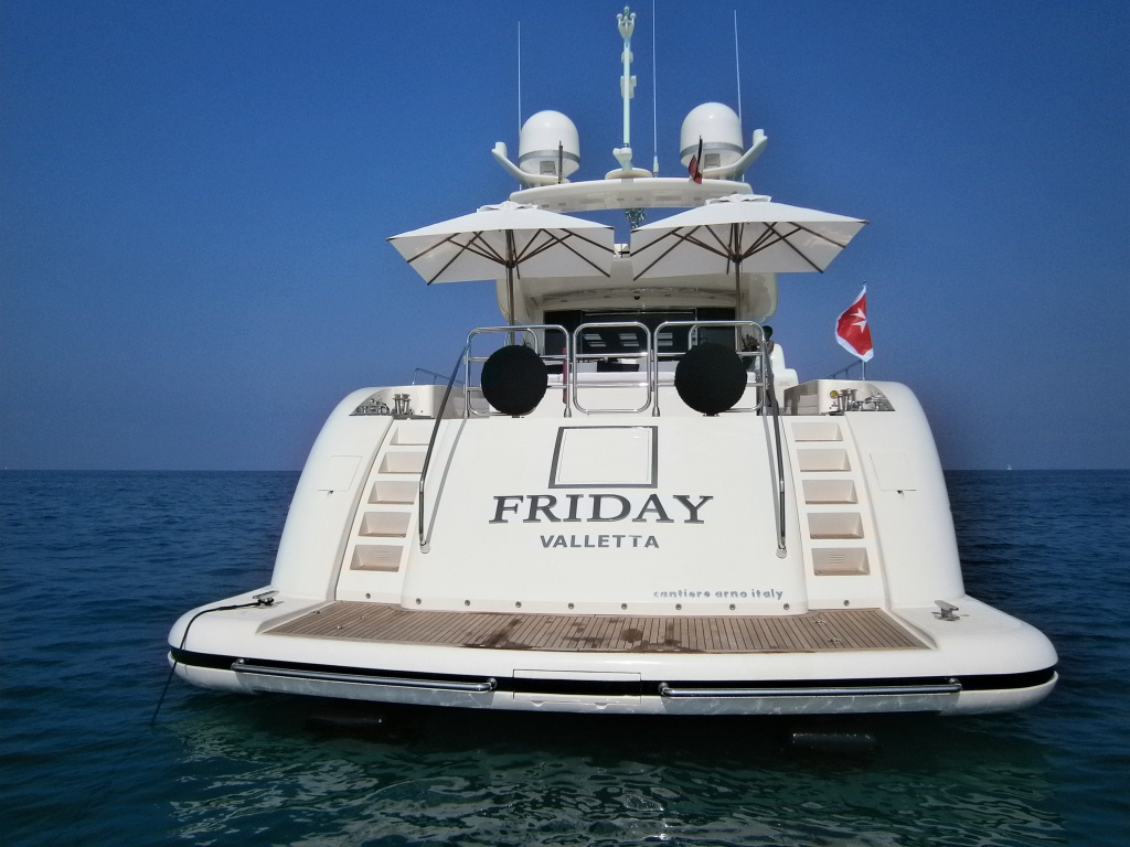 Motor yacht FRIDAY -  Aft View