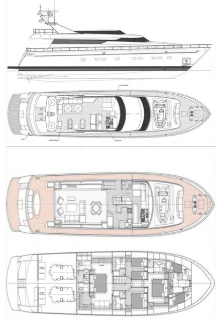 Motor yacht LEILA LINA -  Layout