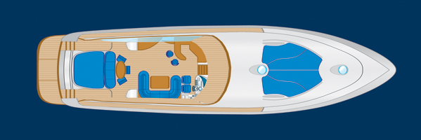 Motor yacht LULU -  Main deck Layout
