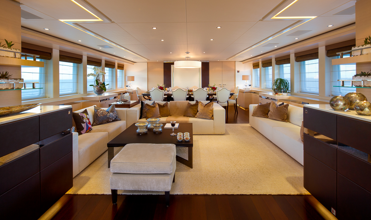 Motor yacht Lady L -  interior - Photo courtesy of Alexis Andrews
