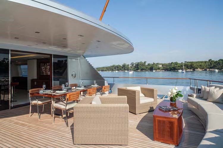 Motor yacht POLLY -  Aft Deck Seating