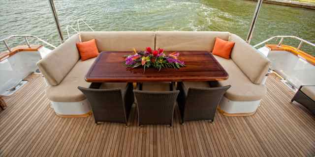 Motor yacht SALACIA - Aft Deck Al Fresco Dining