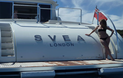 Motor yacht SVEA -  Aft View of Stern