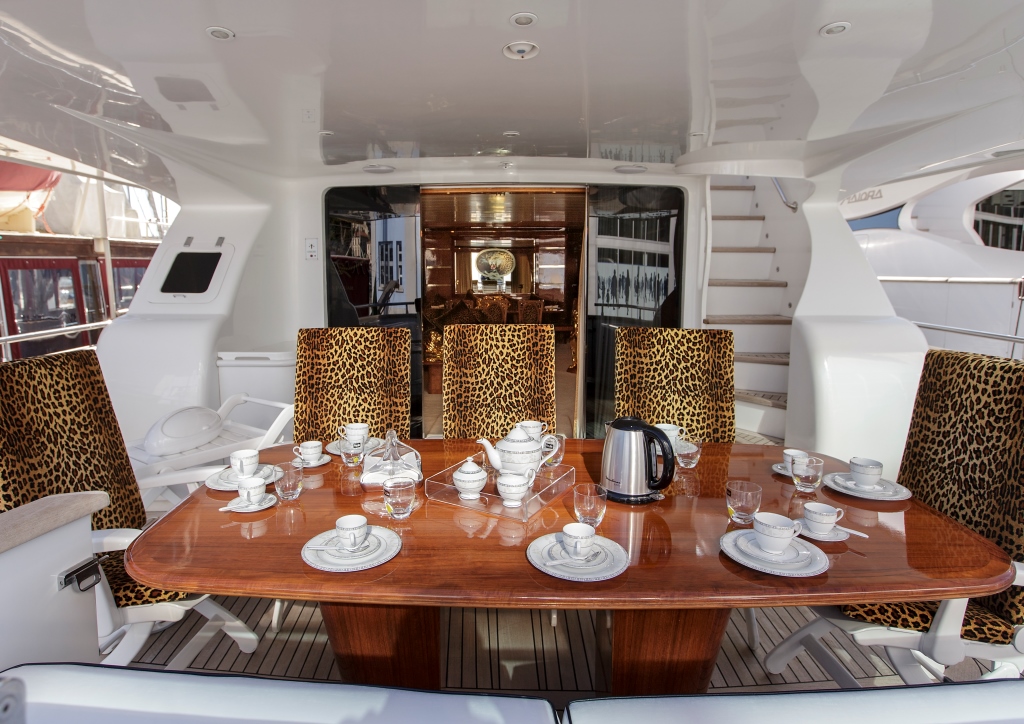 Motor yacht Sea Jaguar -  Aft Deck Dining