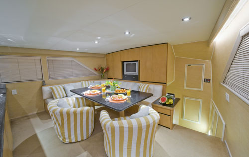 Motor yacht TRILOGY -  Galley Dinette