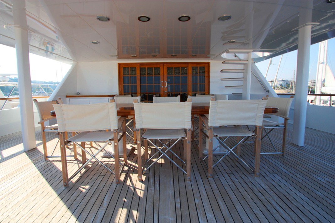 OURANOS TOO -  Aft Deck Dining
