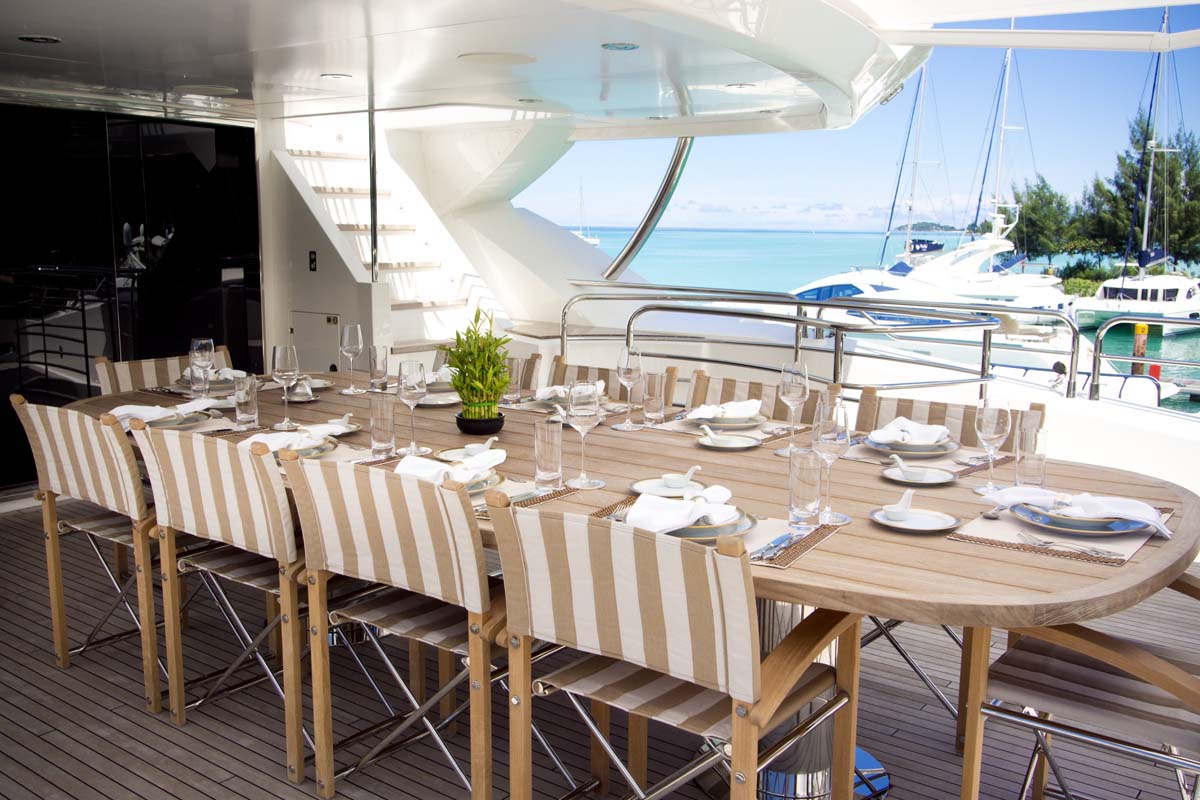 Alfresco dining upper deck