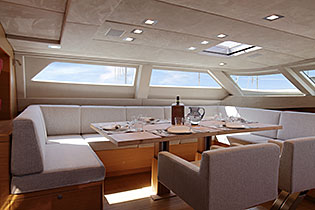 Perini Navi Yacht XNOI -   Salon Dining to Port