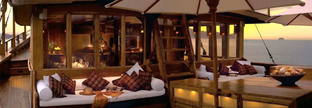 Romantic evenings to be enjoyed while chartering yacht SILOLONA in Indonesia