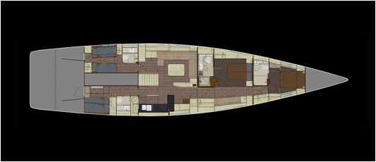 Sail Yacht AEGIR - Layout