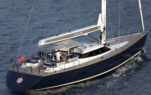 Sail Yacht AIYANA -  View from Aft