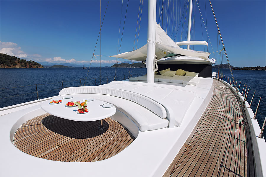 Sail Yacht ANGELO II -  Foredeck Dining