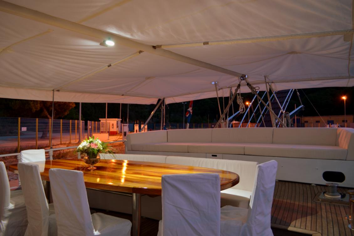 Sail Yacht DVI MARIJE - Aft deck Dining