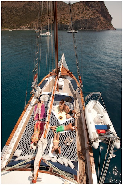 Sail Yacht ELEFTHERIA -  Deck From Above