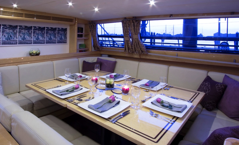 Sail Yacht INFINITY -  Formal Dining