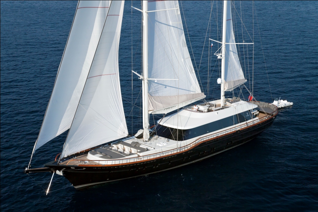 Sailing Yacht Infinity -  From above