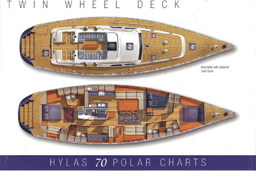 Sailing Yacht Magnetic Sky - Layout Hylas