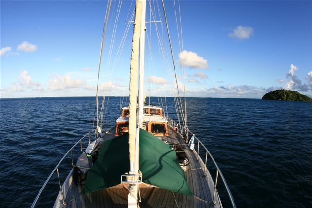 Sailing Yacht TAU -  Looking aft