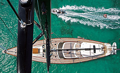 Sailing Yacht TENACIOUS - Mast Head - photography by Dana Jinkins