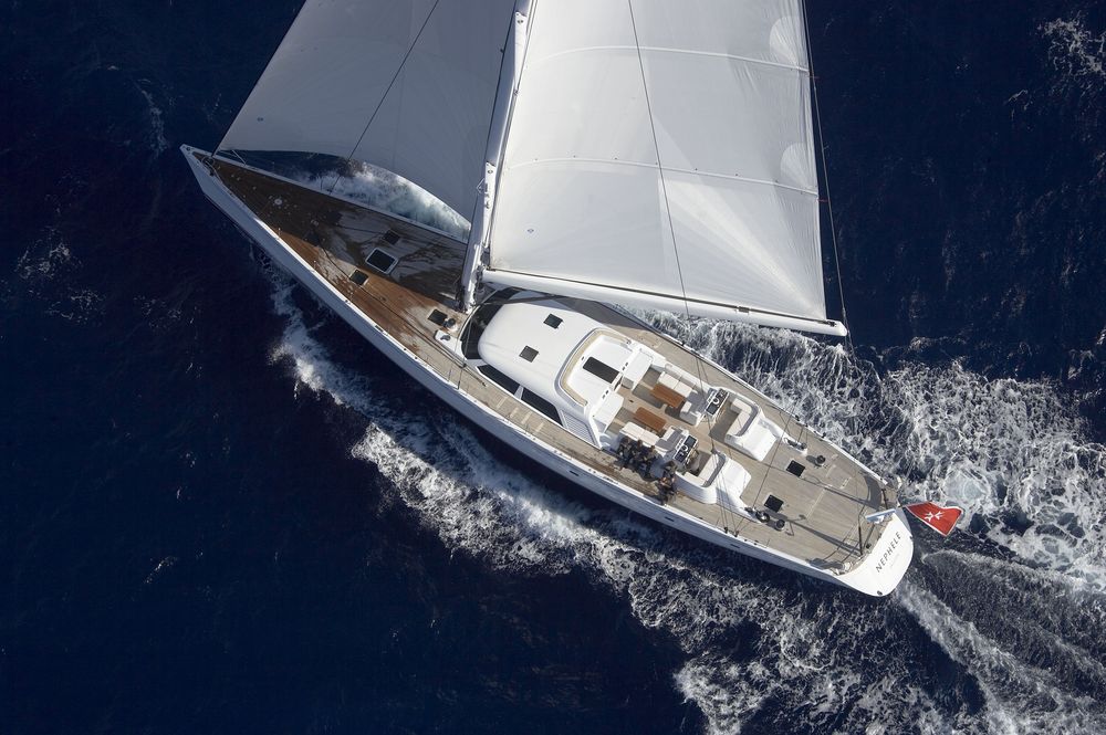 Sailing yacht Nephele -  View of Sailing from Above