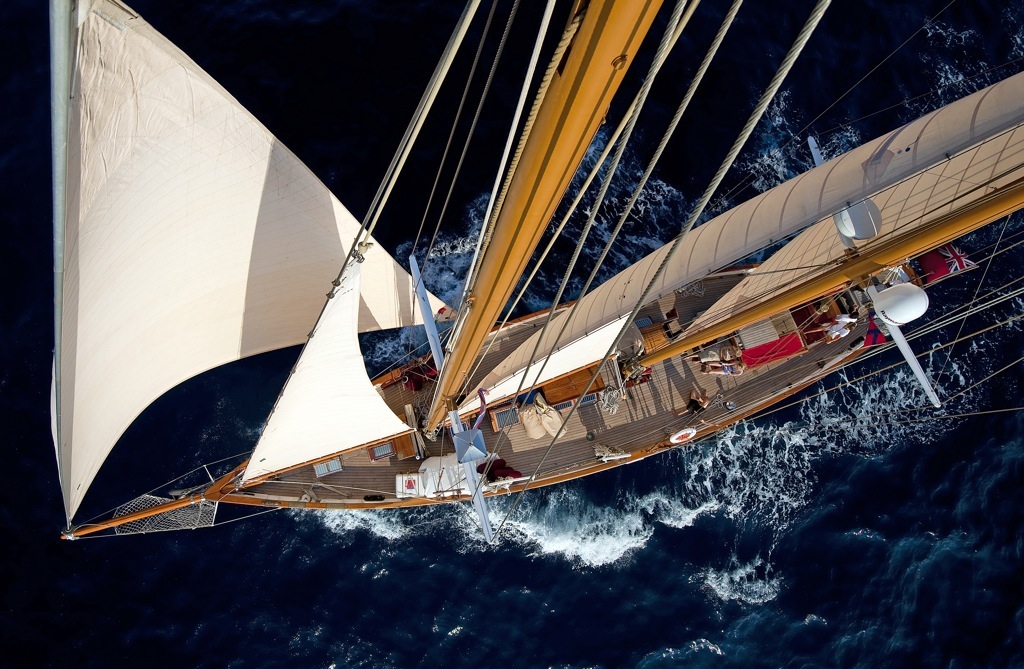 Sailing yacht Oriander -  From Above