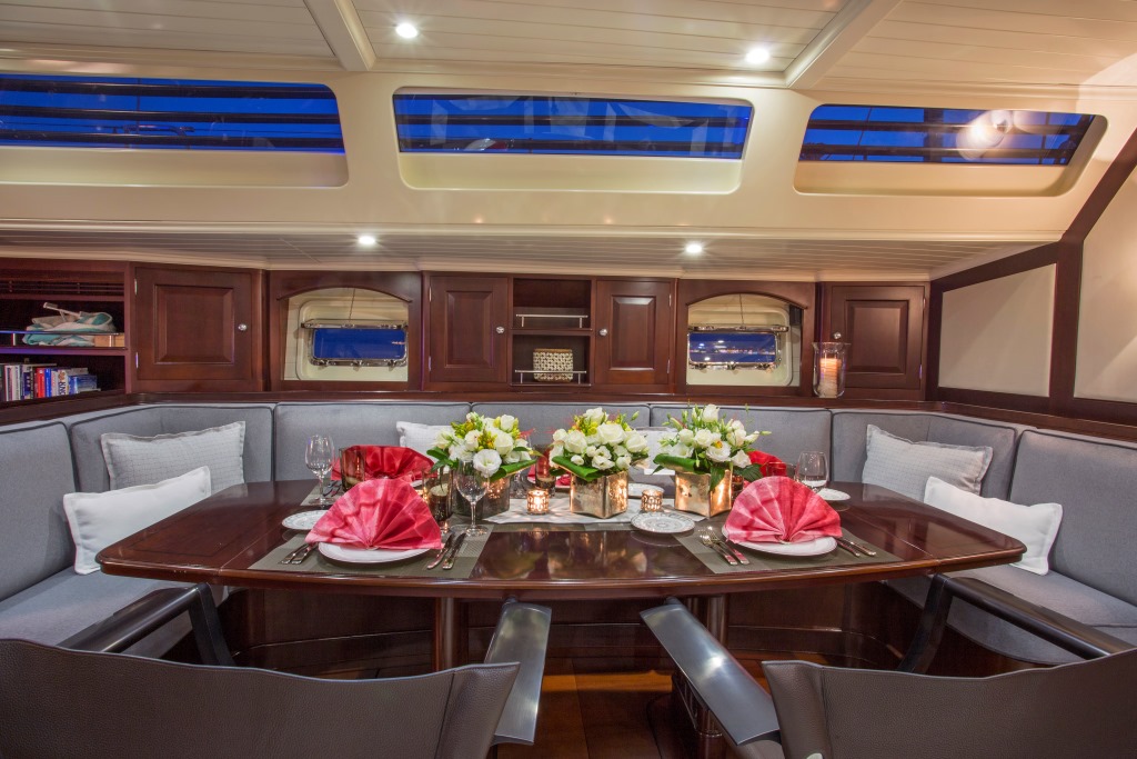 Sailing yacht SAVARONA - Formal dining