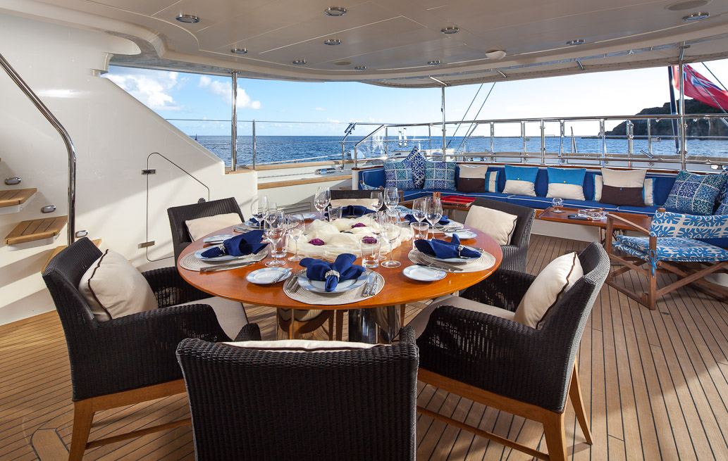 Sailing yacht VICTORIA -  Al Fresco Dining on Deck