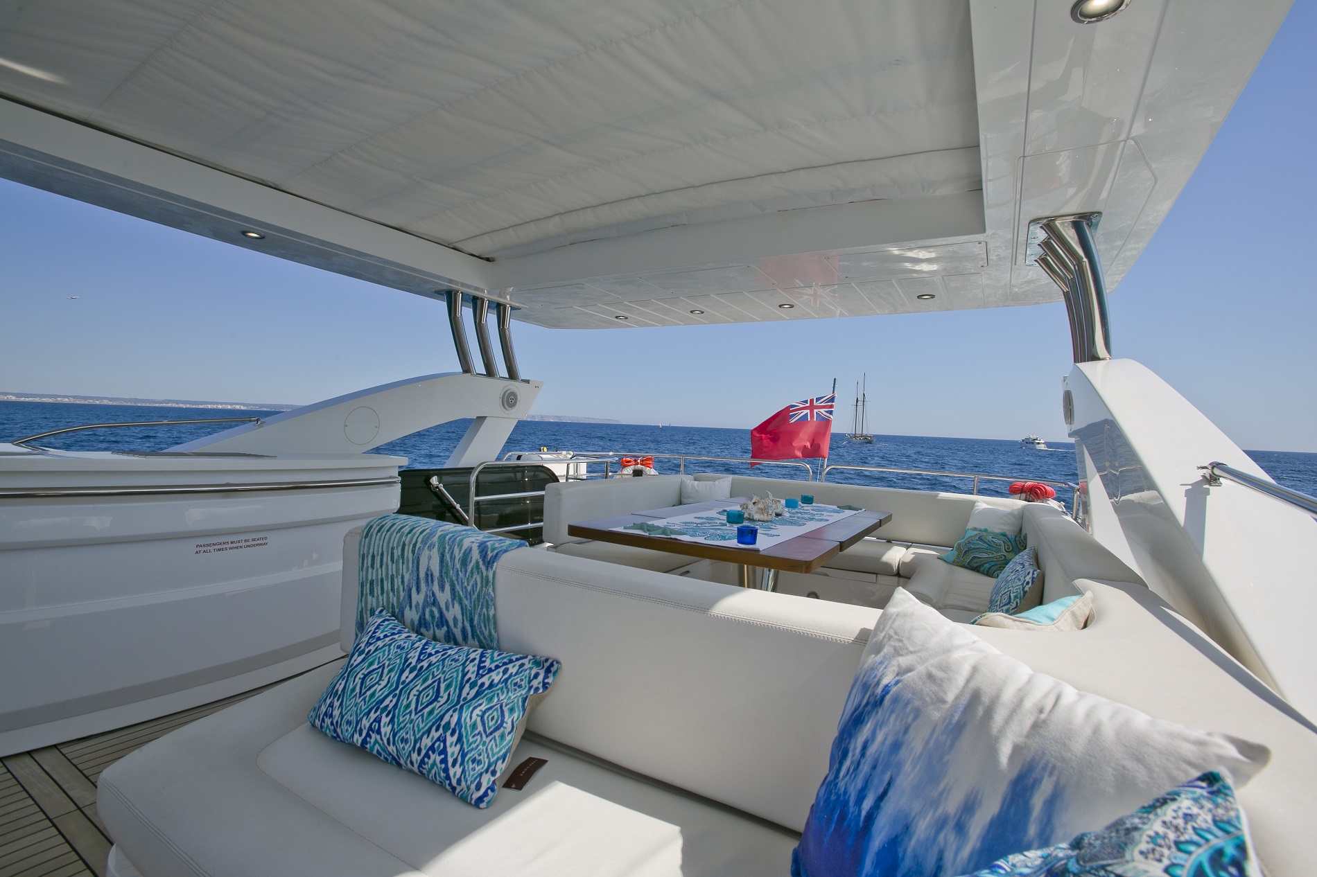 Sunseeker yacht 73M - Sundeck view