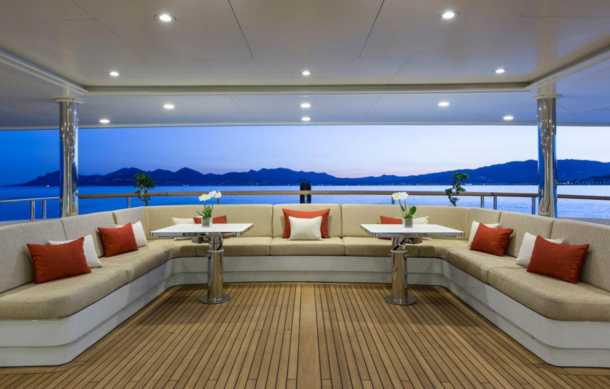 Superyacht GALAXY -  Aft Deck Seating