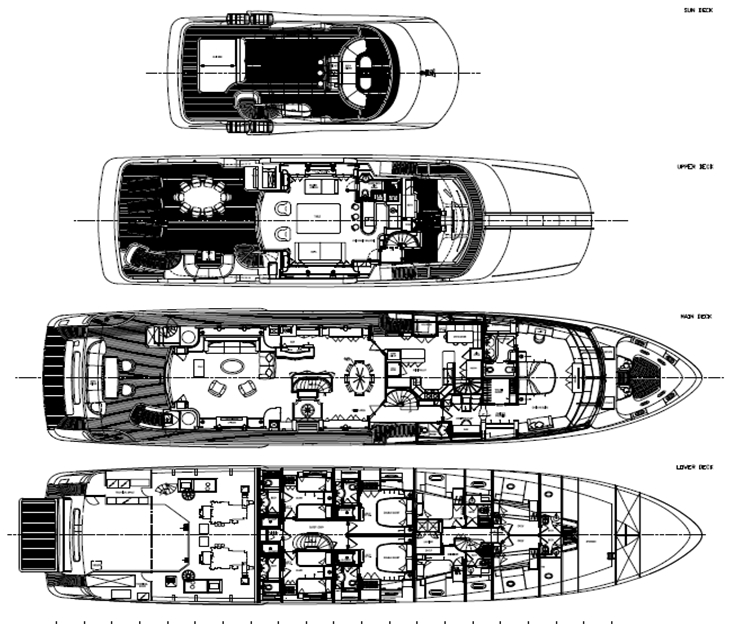 Yacht AFRICAN QUEEN -  Layout