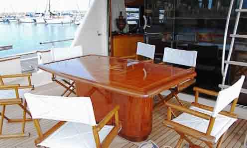 Yacht ALBATROSUN -  Aft Deck Dining