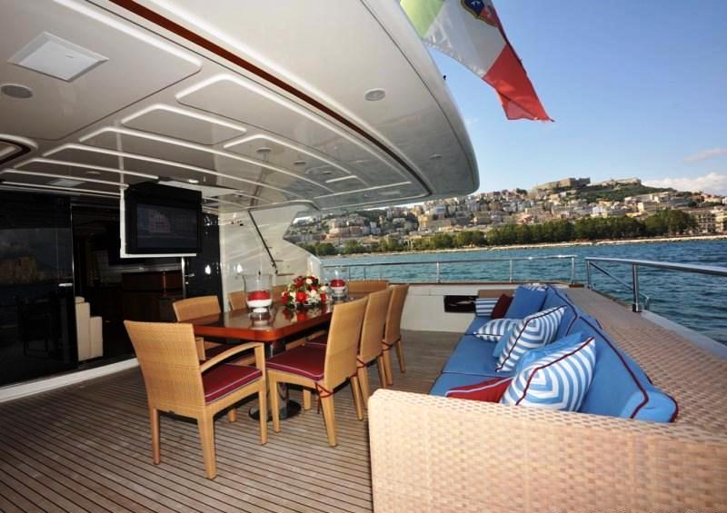 Yacht ANNE MARIE -  Aft Deck Dining
