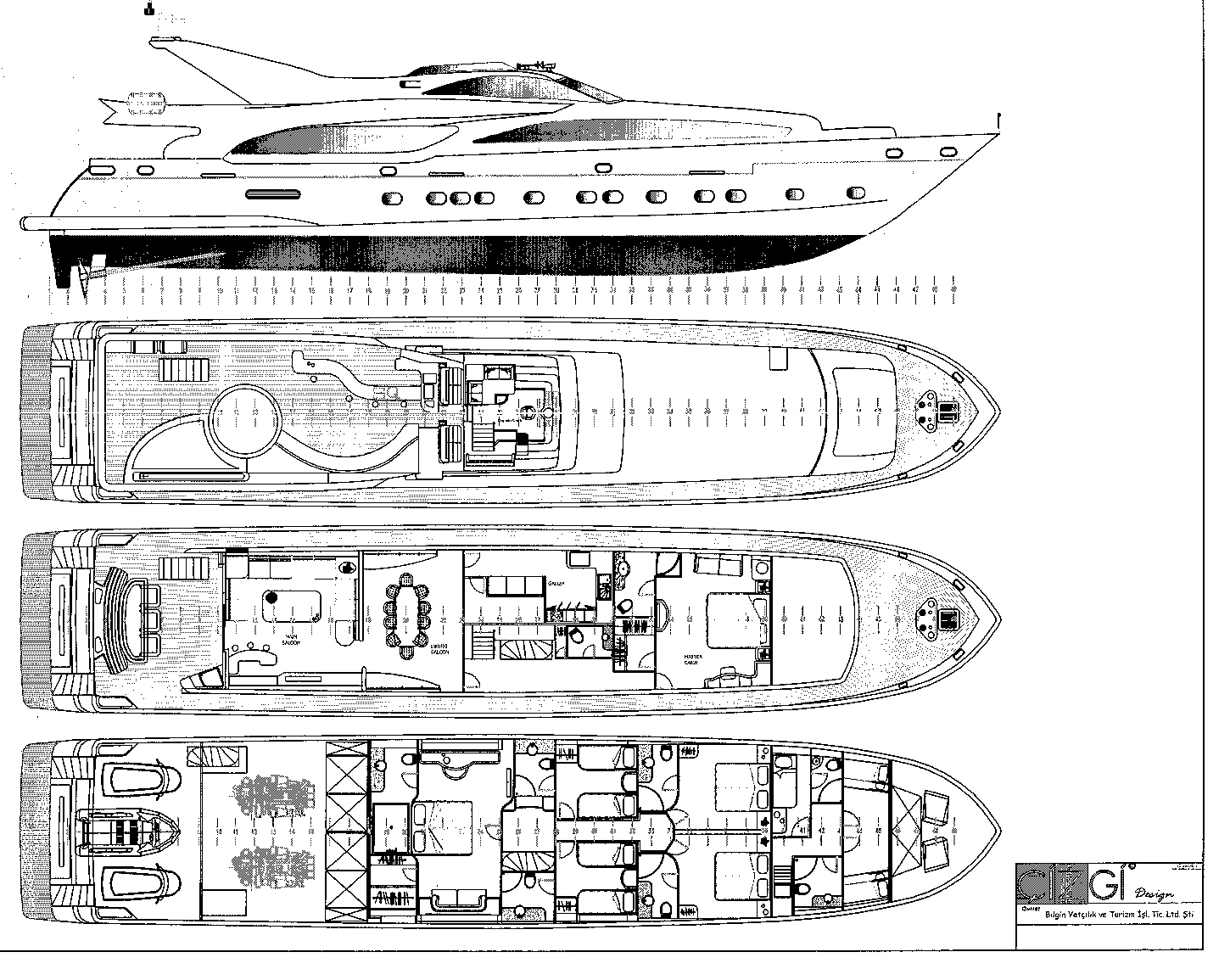 Yacht DANGLETERRE -  Layout