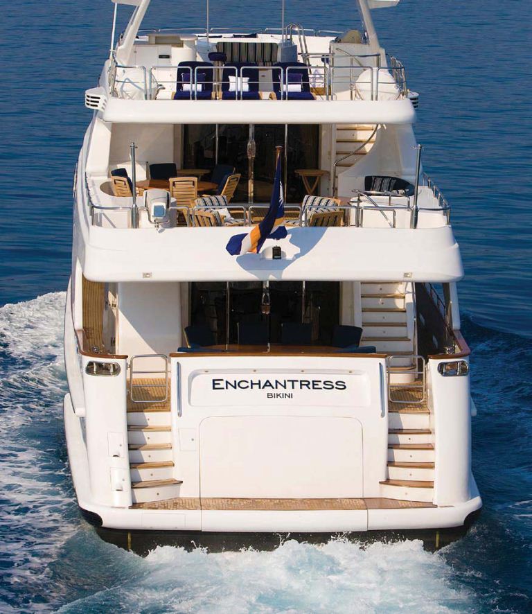 Yacht ENCHANTRESS -  Aft View