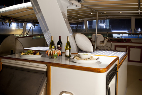 Yacht Georgiana - Sundeck bar